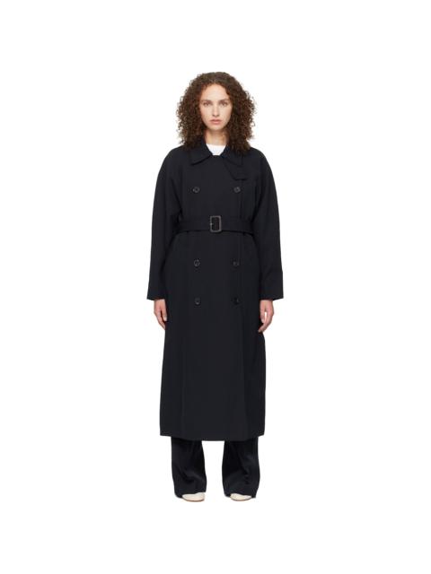 A.P.C. Navy Belted Trench Coat