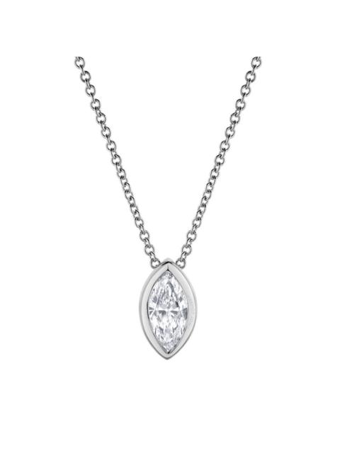 Brilliant Diamond - Brilliant Diamond 14KT White Gold 0.63 Carat Lab Grown Diamond Pendant Necklace for Women