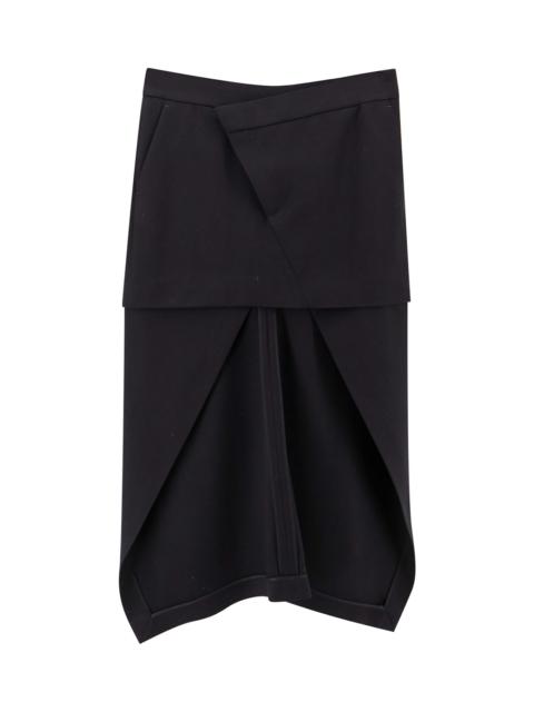 Alexander McQueen Asymmetric Midi Skirt