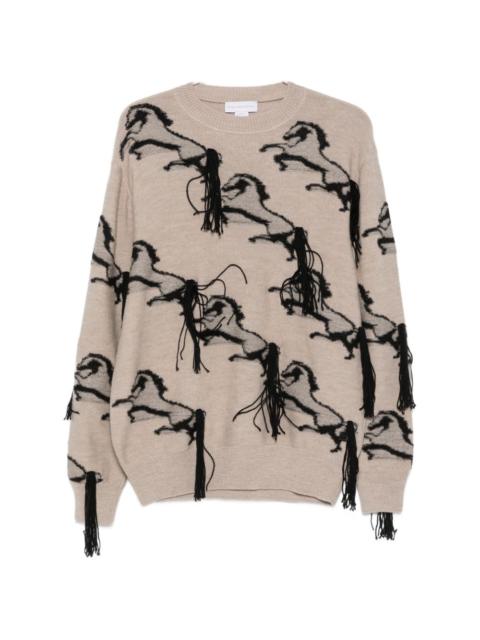 Stella McCartney Stella Mccartney Women Embroidered Horse Wool Jumper