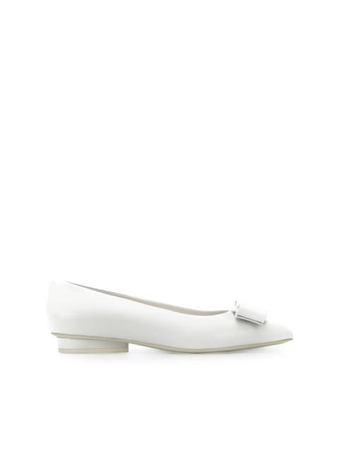 FERRAGAMO Ferragamo Womens White Ballerinas Flats