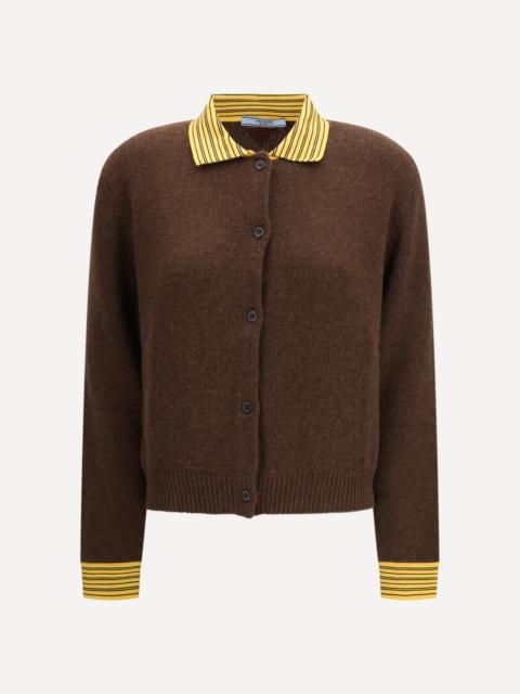Prada Sweater with a classic collar and front button fastening