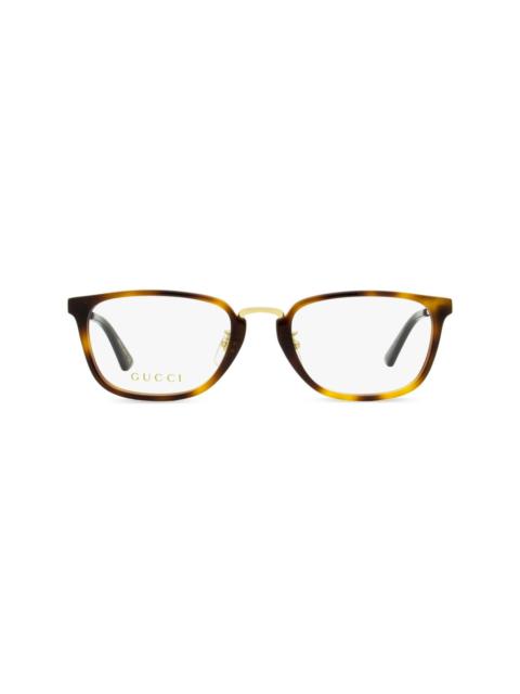 logo-print rectangle-frame glasses