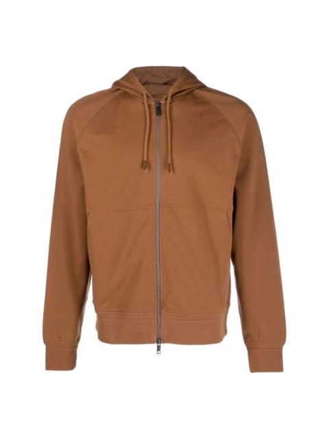 drawstring zip-up hoodie