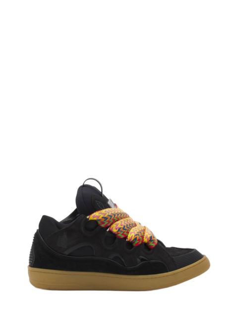Lanvin Lanvin LEATHER CURB SNEAKERS in Black at Nordstrom