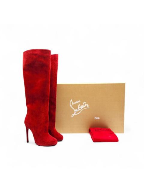 Christian Louboutin Christian Louboutin Vitish Suede Knee High Boots Red EU 35.5 US 5 - New $1950