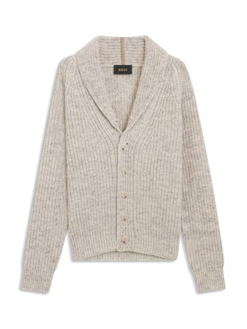 BOSS KNITTED CARDIGAN IN CASHMERE AND WOOL