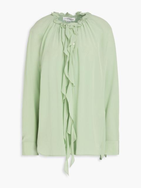 Victoria Beckham Ruffled silk crepe de chine blouse