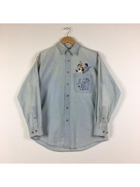 Other Designers Vintage Looney Tunes Long Sleeve Button Ups Shirt