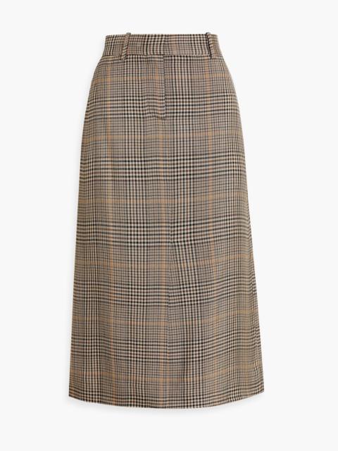 CO Prince of Wales checked tweed midi skirt