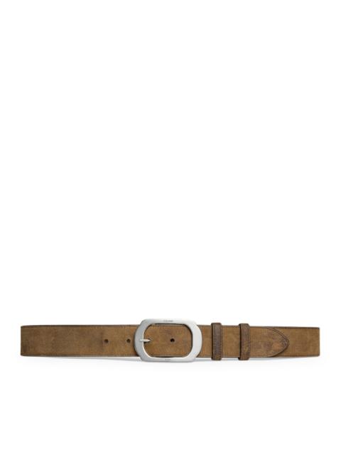 CELINE Celine Men Bc-21 35Mm Belt In Suede Calfskin With Waxed Effect