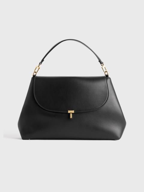 TOTEME T-lock leather satchel black