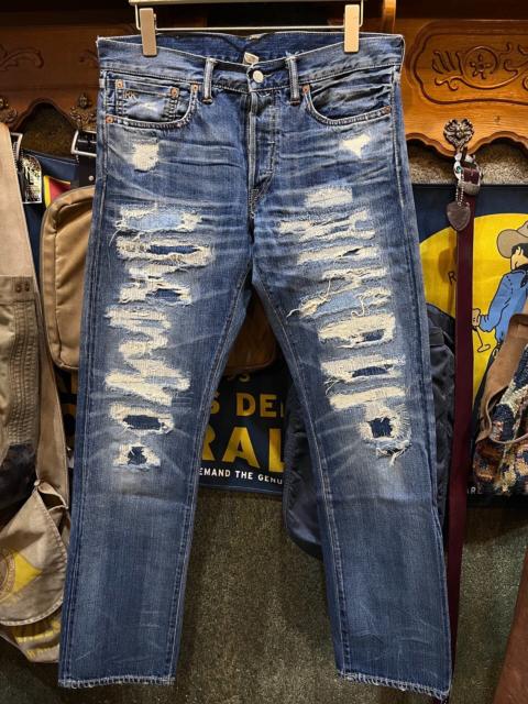 RRL by Ralph Lauren Ralph Lauren Double RL Distressed Denim Jeans