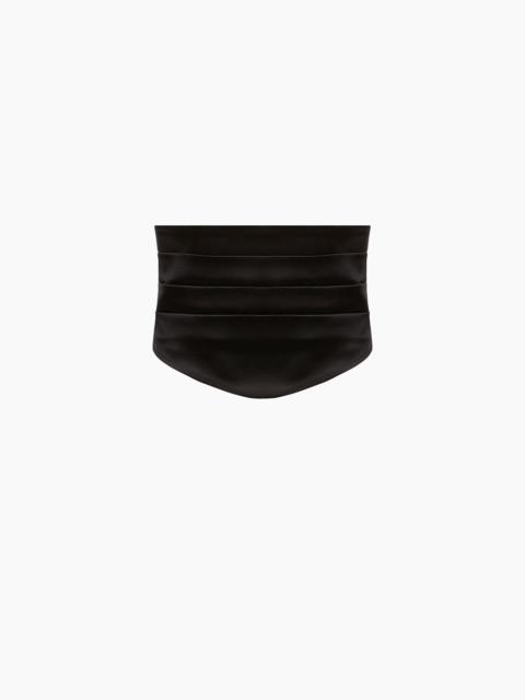 NINA RICCI Black Satin Tuxedo Belt