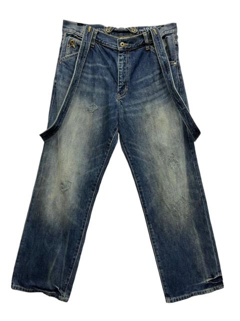 Other Designers GAP Easy Fit Baggy Distressed Denim Bondage Suspender Jeans