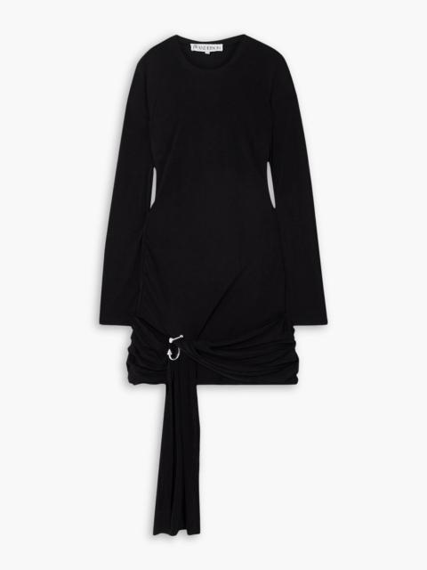JW Anderson Embellished draped jersey mini dress