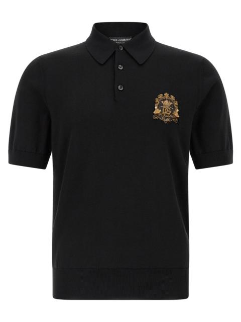 Dolce & Gabbana Dolce & Gabbana Men Heraldic Patch Polo Shirt