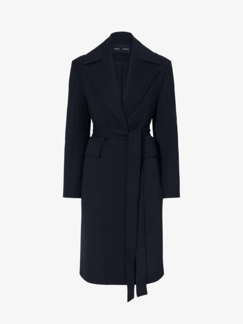 Proenza Schouler Thea Coat in Wool Gabardine Suiting