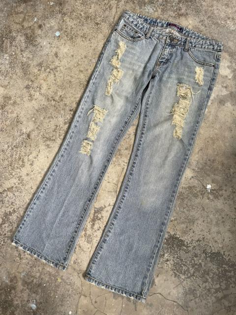Other Designers If Six Was Nine × Japanese Brand - Japanese Brand Faded Distresse Flared Denim Jeans Pants