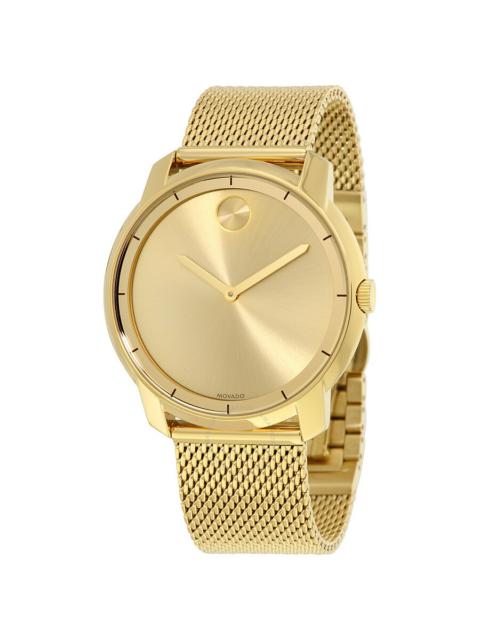 Movado - Movado Bold Gold Dial Gold-tone Mesh Men's Watch 3600373