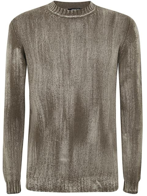 Avant Toi Tonal Effect Round Neck Off Gauge Pullover Clothing