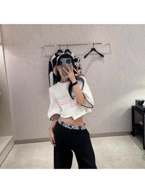 CHANEL Chanel 24S Rainbow Stripe Knitted Top