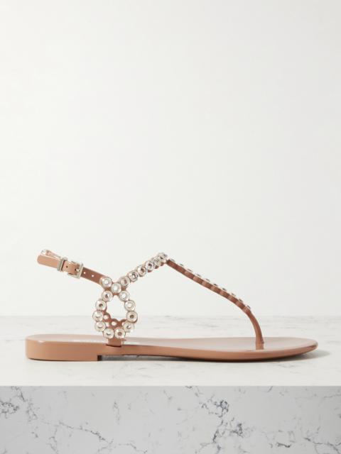 AQUAZZURA Almost Bare Crystal-embellished Pvc Sandals