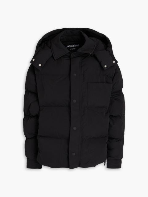 JACQUEMUS La Doudoune quilted shell hooded jacket
