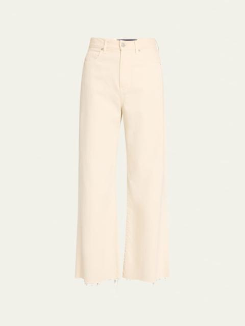 VERONICA BEARD Taylor Cropped High-Rise Wide Jeans
