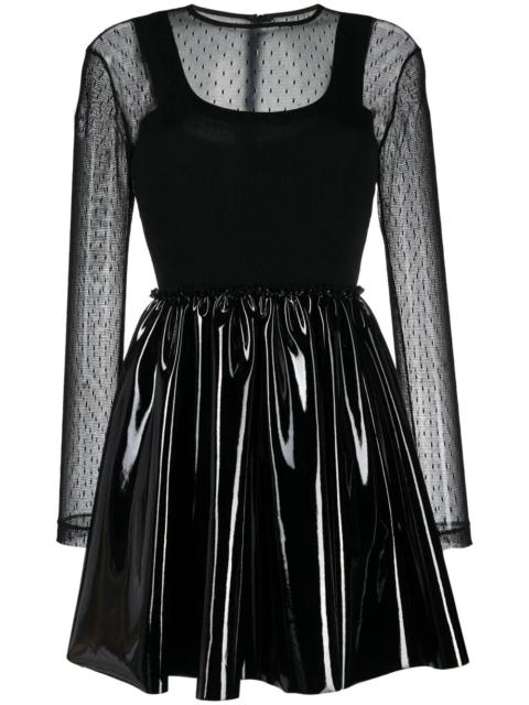 REDValentino high-shine panel detail dress