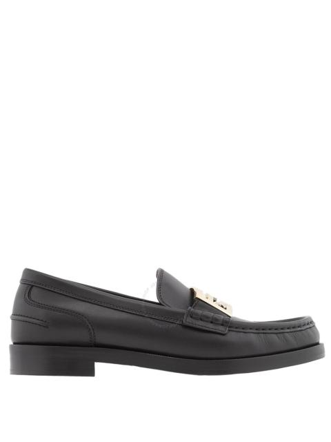 Fendi Ladies Black Baguette Leather Loafers