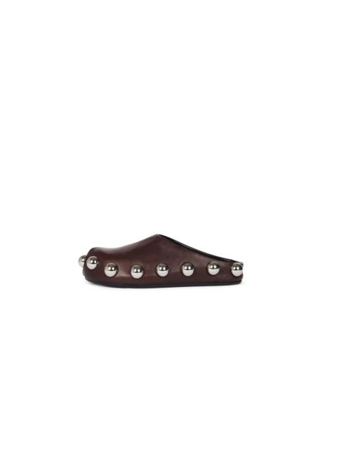 A.W.A.K.E. MODE GABI CLOG WITH EXAGGERATED STUDS BROWN SILVER