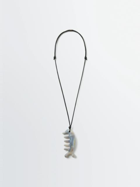 Lemaire BELUGA GUA SHA NECKLACE IN AGATE AND LEATHER