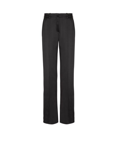 Balmain Straight-leg tailored satin trousers