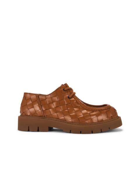 Bottega Veneta Deep Calf Weave Haddock Lace Up