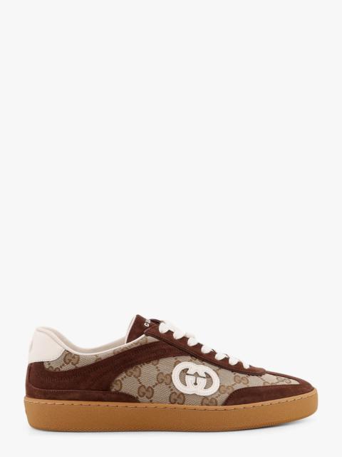 GUCCI Gucci G75 Low-Top Supreme Gg Fabric And Suede Sneakers