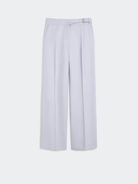 Sportmax Viscose-blend gabardine yoke-detail trousers - MEDIUM GREY