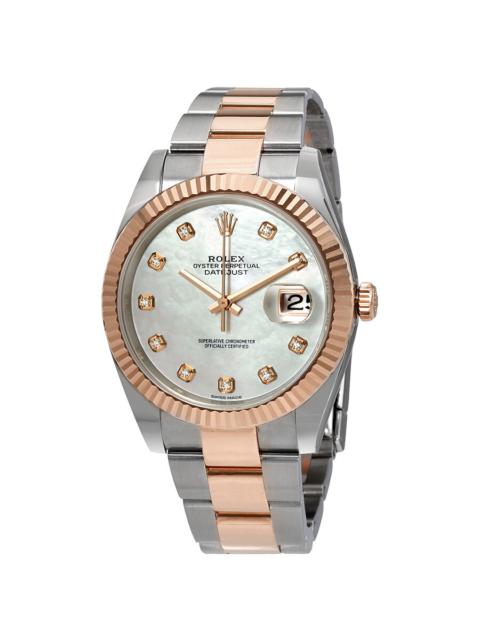 ROLEX Rolex Datejust Automatic Diamond Men's Steel and 18ct Everose Gold Oyster Watch 126331MDO