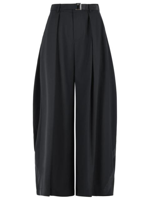 sacai Sacai 'Suiting' Black Wool Blend Pants Women