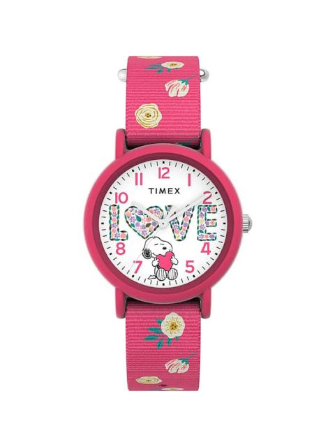 Other Designers Timex Color Rush x Peanuts Snoopy Quartz White Dial Ladies Watch TW2W83200JT