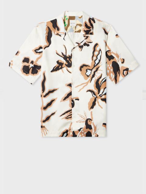 Paul Smith Ecru 'Bohemia' Print Short-Sleeve Shirt