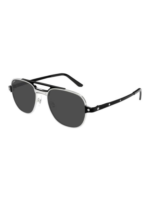 Cartier Cartier Grey Pilot Men's Sunglasses CT0477S 001 56