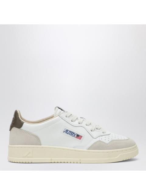 AUTRY Autry Medalist Sneakers In White And Khaki Leather And Suede Men