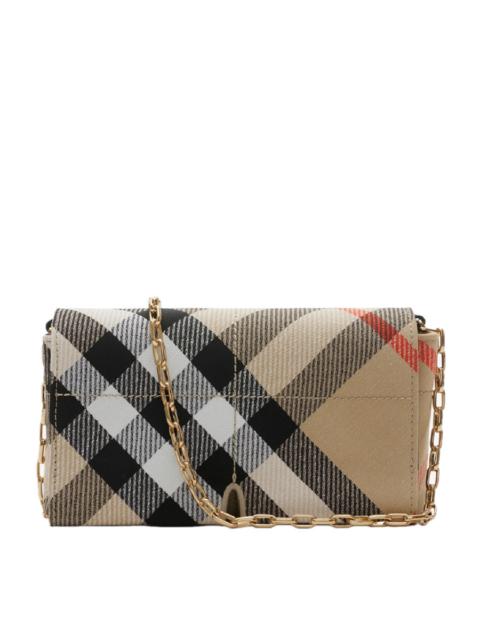 Burberry Burberry check Crossbody Bag In Beige Polyester Blend