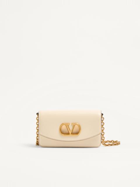 Valentino VALENTINO GARAVANI VAIN CLUTCH BAG IN SHINY CALFSKIN