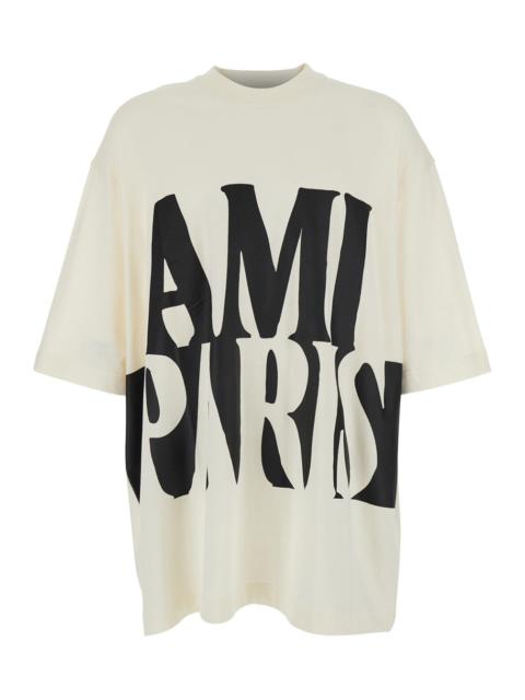 AMI Paris Ami Paris Men Oversize Fit Short Sleeves Teeshirt With Ami Paris Print