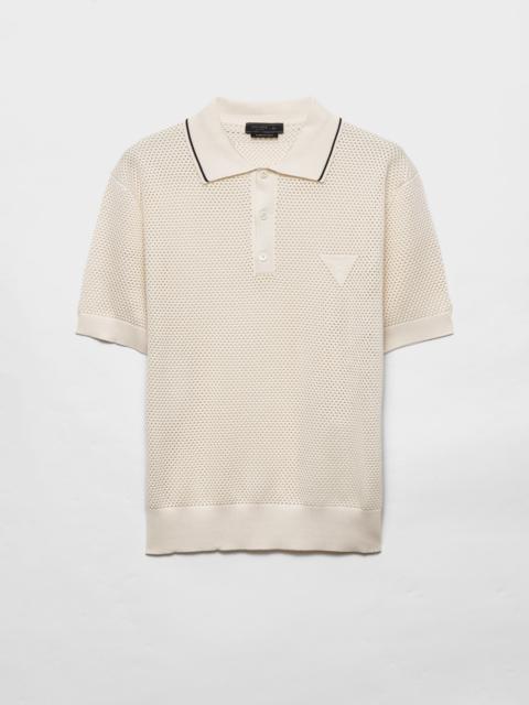 Prada Silk and cotton polo shirt