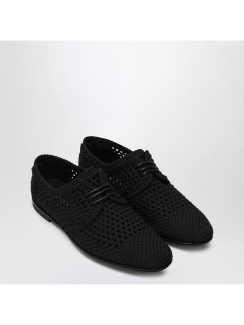 Dolce & Gabbana Dolce&Gabbana Black Woven Fabric Derby Men