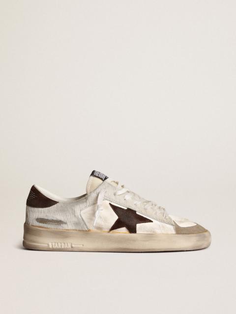 Golden Goose Men’s Stardan in nappa and pony skin with brown suede star