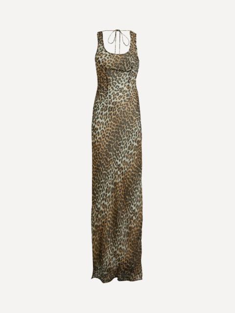 GANNI Leopard Print Maxi Dress